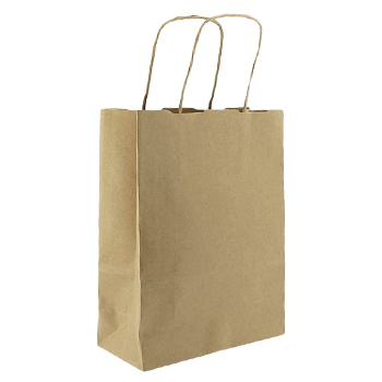 Saco 18x08x23cm Papel 115g c/Asas Kraft