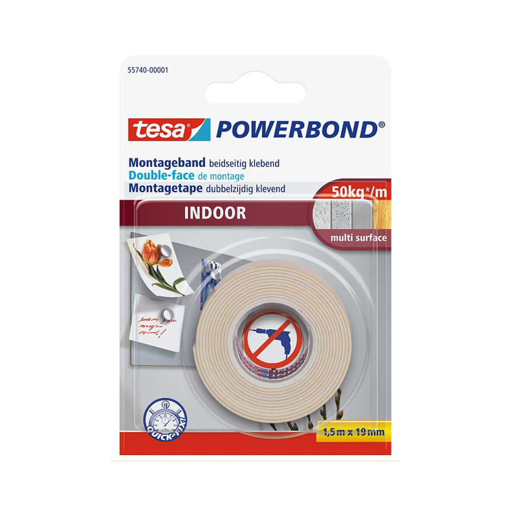 Fita Adesiva Dupla Face 19mmx1,5m Powerbond Interior Tesa
