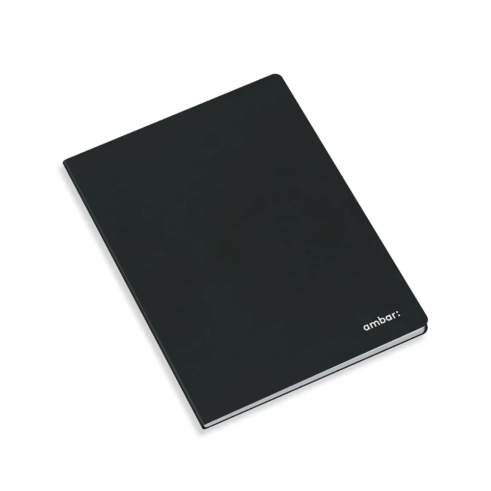 Caderno Agrafado A4 Ambar Preto 80Fls 