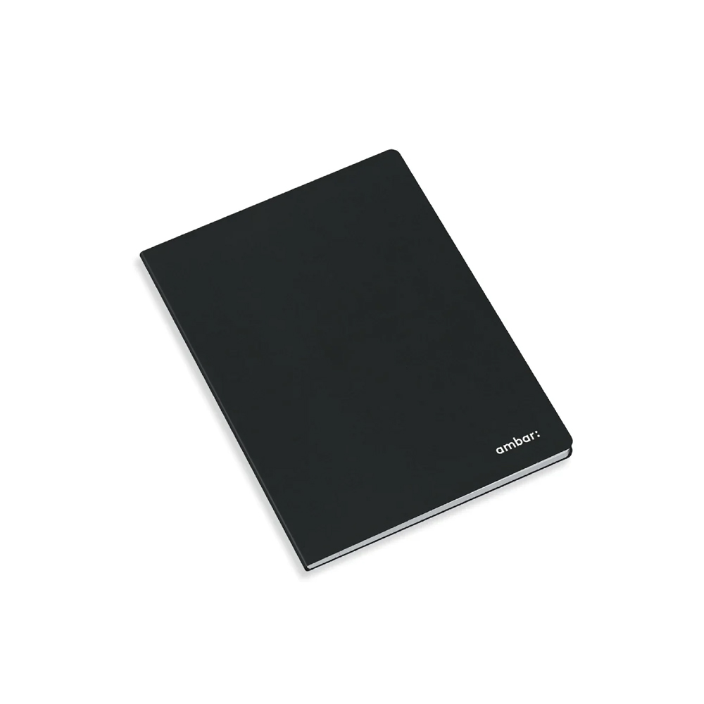 Caderno Agrafado A5 Ambar Preto 80Fls
